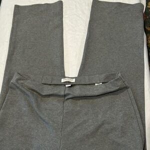 Coldwater Creek Classic Fit Pants Size Large. Wide Leg Stretch Waist Gray.